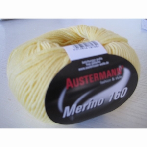 Merino-160 bol 50 gram/160 mtr 100% wol - kleur 213 L.Geel