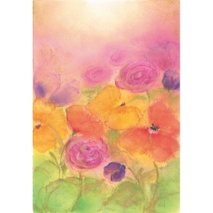 Oliepastelkaart Bonte Bloemen - per 10 stuks