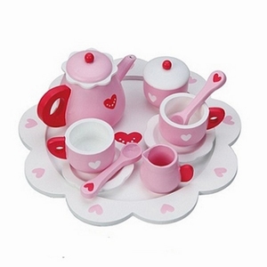 Theeservies Hartjes wit hout