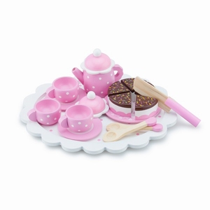 Theeservies, wit pastel, incl. taart!