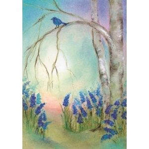 Oliepastelkaart Blauwe druifjes - per 10 stuks