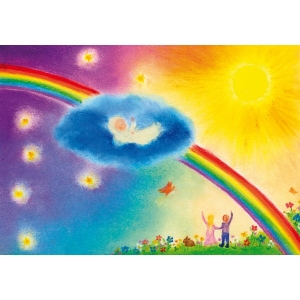 Oliepastelkaart Wolkenkind - per 10 stuks