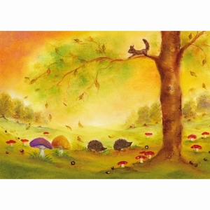 Poster A4 - Herfstbos - per 5 stuks (prijsverlaging -50% )