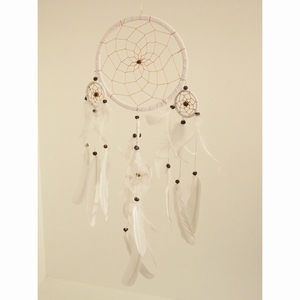 Dreamcatcher / Dromenvanger 16 cm Wit