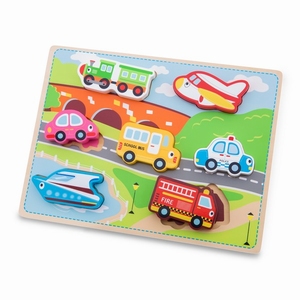 Puzzel - Chunky Transport - New Classic Toys, op=op