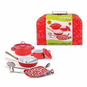 Pannenset in koffer Rood, nog 2x!