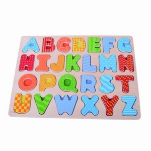 Puzzel Alfabet hoofdletters vrolijke kleuren