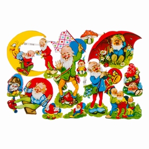 Poëzieplaatje (10st) Kabouter met Maan
