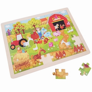 Legpuzzel Boerderij/Tractor groot 48 stukjes