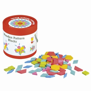 Houten patroon blokken - Lelin Toys  (op=op)