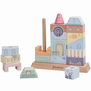 Bouwpuzzel huis pastel met dieren - Jouéco