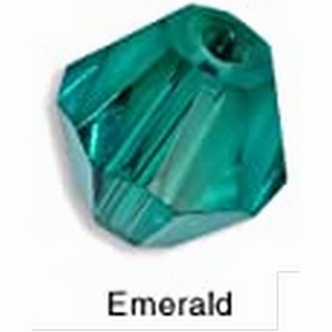 Swarovski Beads 4 mm Bicone Emerald zakje 100 stuks