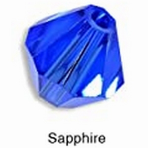 Swarovski Beads 4 mm Bicone Sapphire zakje 100 stuks