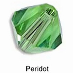 Swarovski Beads 4 mm Bicone Peridot zakje 100 stuks