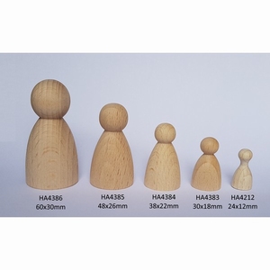 Kegelpoppetje - Bol 38x22 mm, nieuwe maat !