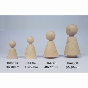 Kegelpoppetje - Kegelvorm 48x27 mm, uitverkocht