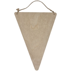 Vlag driehoek berken triplex (0540A) - 19,5 x 15 x 0,4 cm