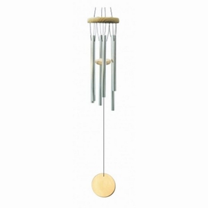 Windgong vijf staafjes met hout - 45 cm - (0210)