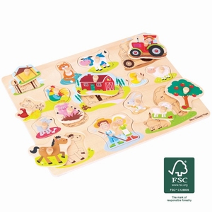 Puzzel - Boerderij - 16 stukken - groot - New Classic Toys