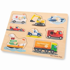Puzzel - Voertuig - 8 stukken - klein- 100% fsc nog 3x!