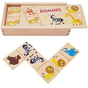Domino wilde dieren 28-delig - Playwood