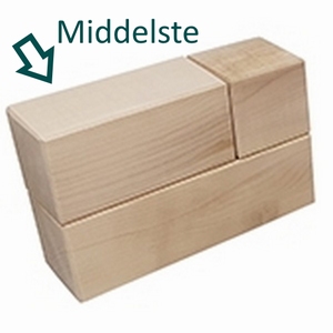 Mijlpaal blokken 5,6 cm x 11,2 cm - dubbel/middel