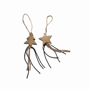 Gelukspoppetjes Ster & Kerstboom naturel 100 stuks (70145)
