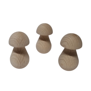 Paddenstoel hout - Smal 52 x 28 mm - uitverkocht !