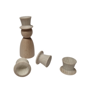 Hoge hoed - 24 x 20 mm - beuken gebleekt
