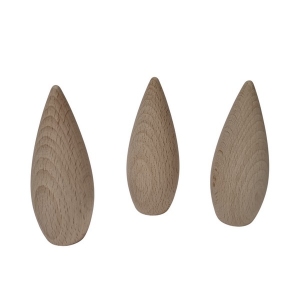 Houten Kegel - Olijfvormig 91x36 mm- beukenhout onbehandeld