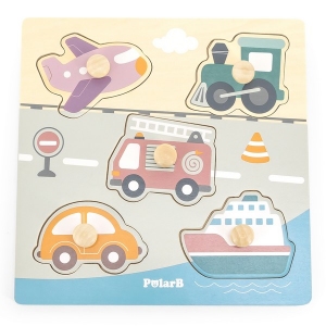 Puzzel houten knop - Transport - PolarB