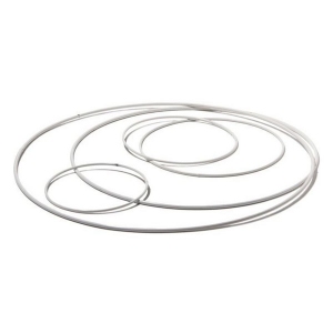Ring metaal rond 15 cm - Wit geplastificeerd