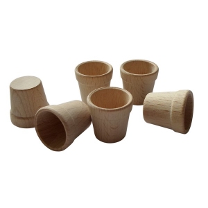 Bloempot(hoed) groot - 29 x 28 mm - beukenout onbehandeld