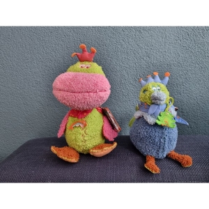Dushi Knuffel Eend groen/roze, aanbieding