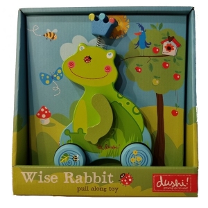 Dushi Pull Along Toy - Wise Rabbit, aanbieding