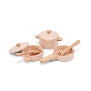 Pannenset Houten Roze
