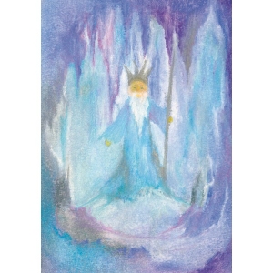 Oliepastelkaart Koning Winter - per 10 stuks
