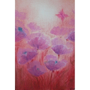 Oliepastelkaart Papavers - per 10 stuks