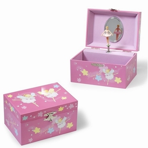 Byouxmuziekdoos Roze 2 ballerina "Fairy Dust" (32166)