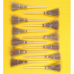 Bezem stro 13 cm, zakje 12 stuks