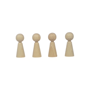 Kegelpoppetje - Taps 36x15 mm met nekje