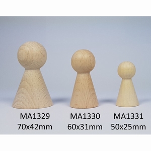 Kegelpoppetje - Breed 60x31 mm