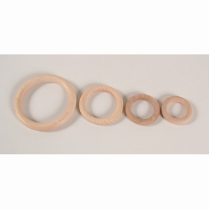 Ring hout  56 mm x 9 mm - beuken - per 25 stuks