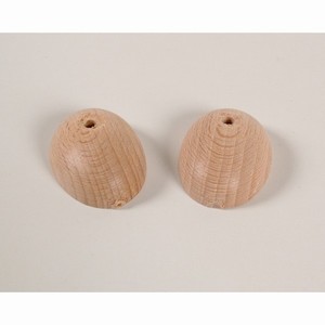 Voetje hout 30x25 mm - zakje 24 stuks
