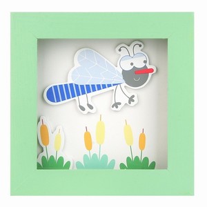 Wanddecoratie Rond het meer 14x14cm groen