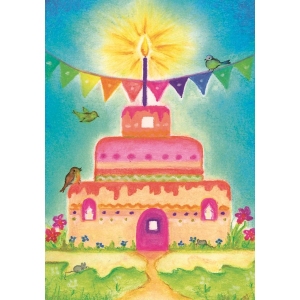 Oliepastelkaart Feesttaart - per 10 stuks