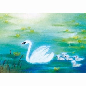 Oliepastelkaart De Zwaan - per 10 stuks
