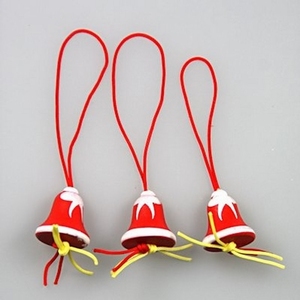 Gelukspoppetjes Kerstbel rood/wit 100 stuks (72006)