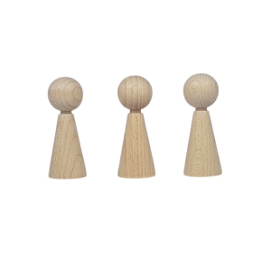 Kegelpoppetje - Taps 60x23 mm met nekje