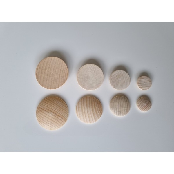 Schijfje dia: 50 mm - 9 mm hoog - zakje 10 stuks